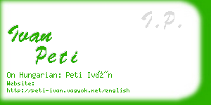 ivan peti business card